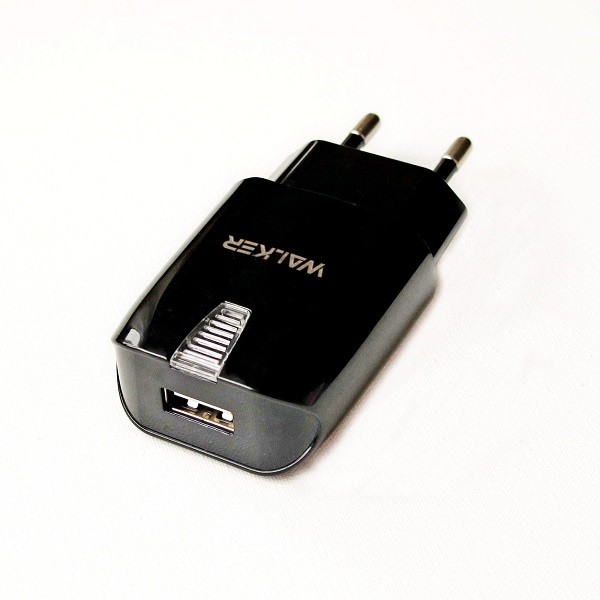 Адаптер сетевой WALKER WH-21 USB (2A) черный, белый